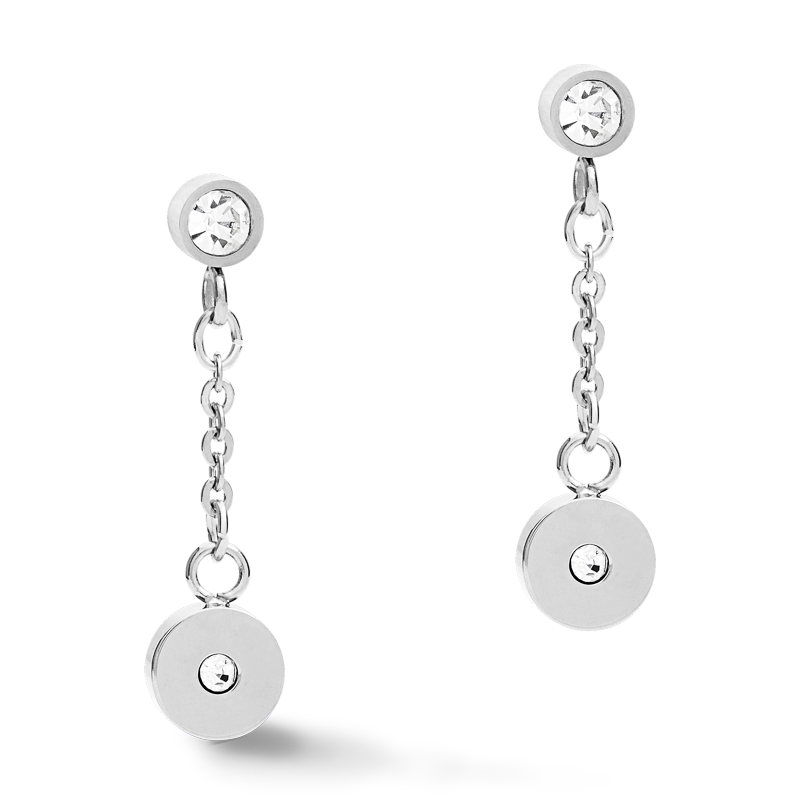 Earrings Coins & Chains silver-lilac