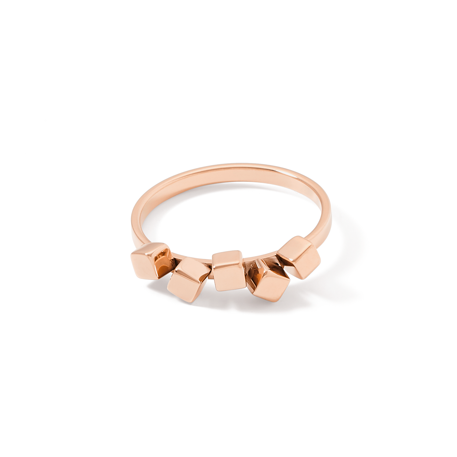 Ring Dancing GeoCUBE® small stainless steel rose gold