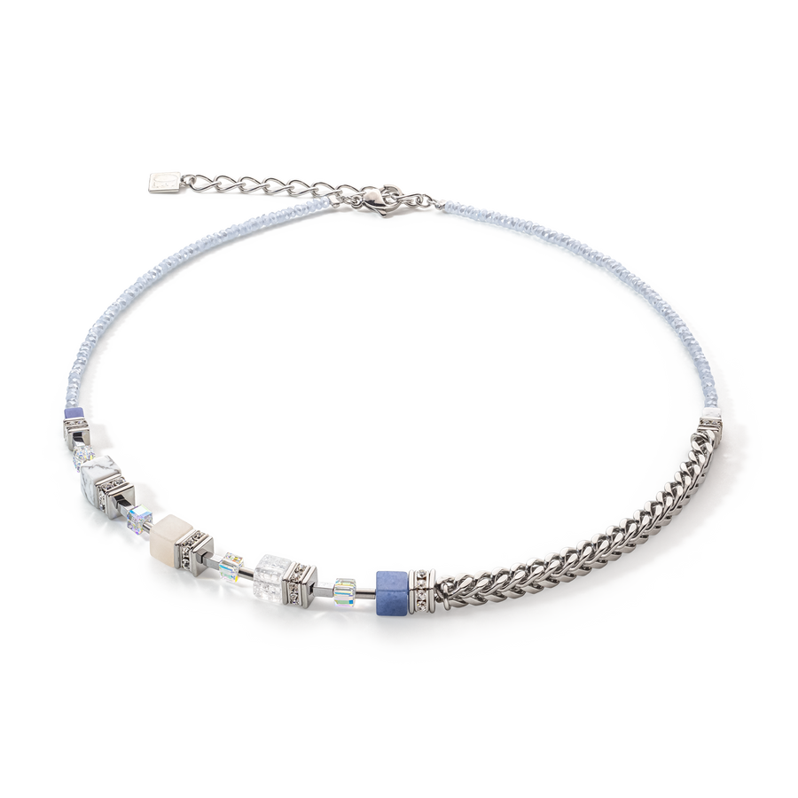 GeoCUBE® Precious Fusion Chunky Chain necklace light blue