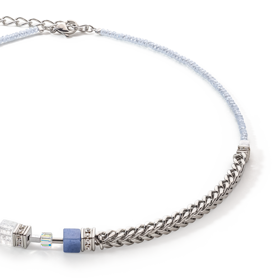 GeoCUBE® Precious Fusion Chunky Chain necklace light blue