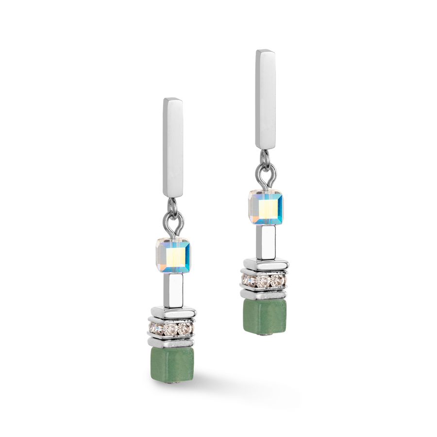 GeoCUBE® Precious Fusion Chunky Chain earrings light green