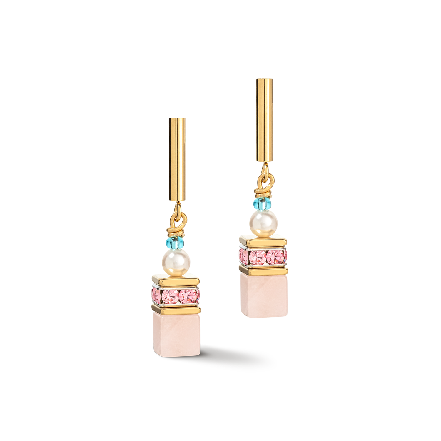 GeoCUBE® Precious Fusion Pearls earrings multicolour pastel