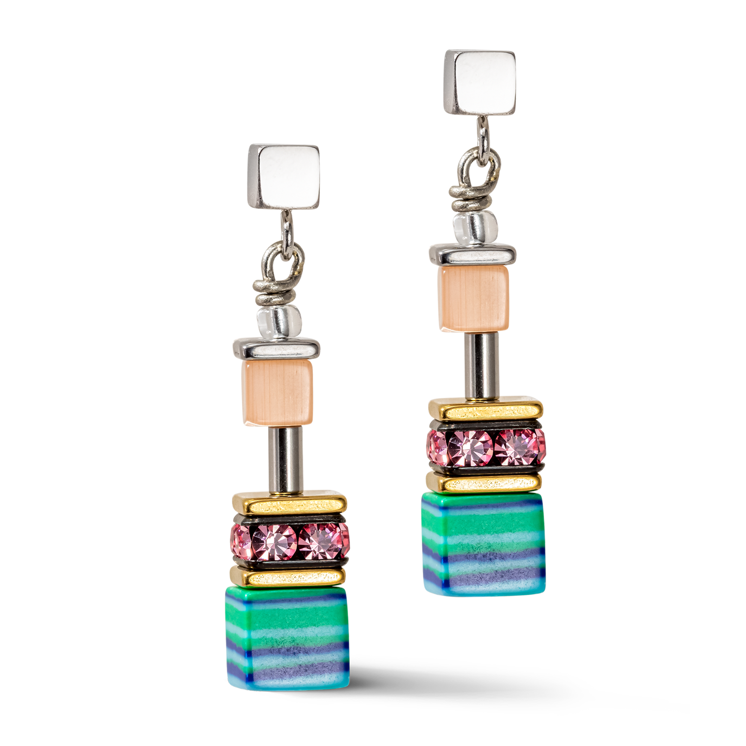 GeoCUBE® Candy earrings multicolour spring