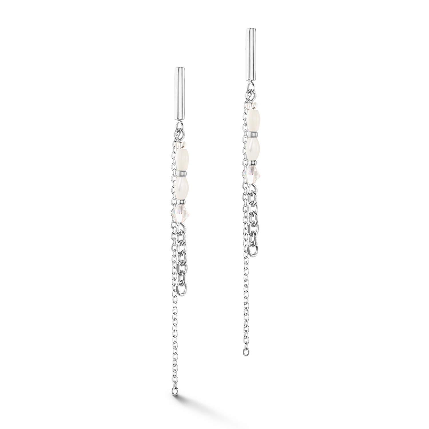 Brilliant Square Layer earrings silver