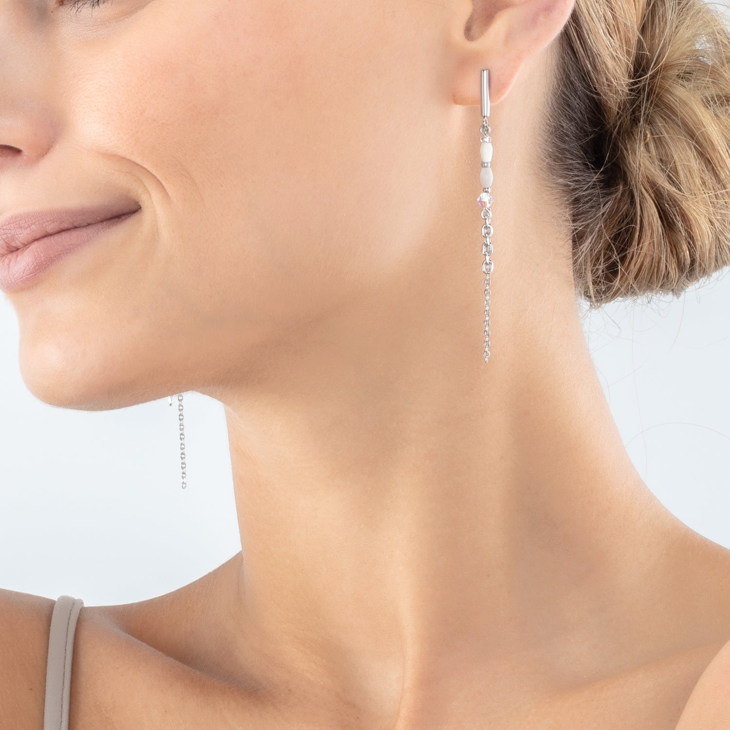 Brilliant Square Layer earrings silver