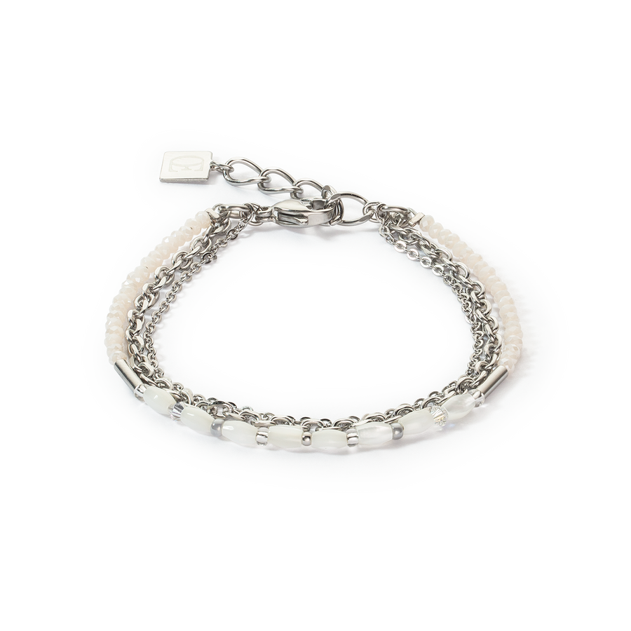 Brilliant Square Layer bracelet silver