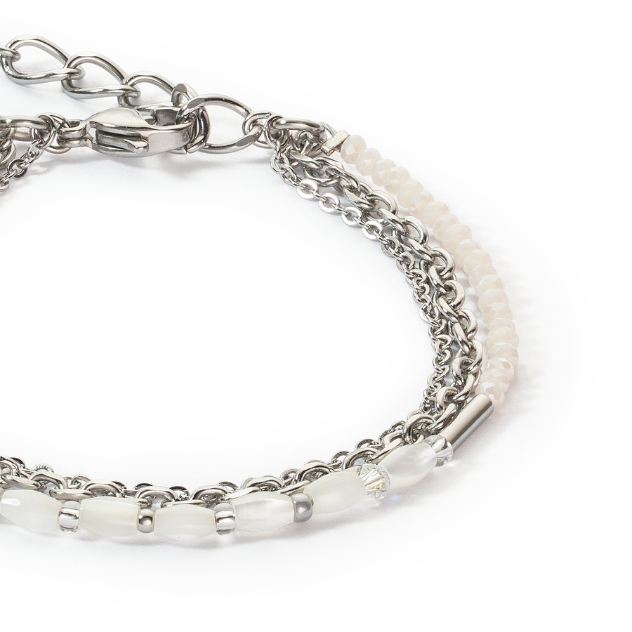 Brilliant Square Layer bracelet silver