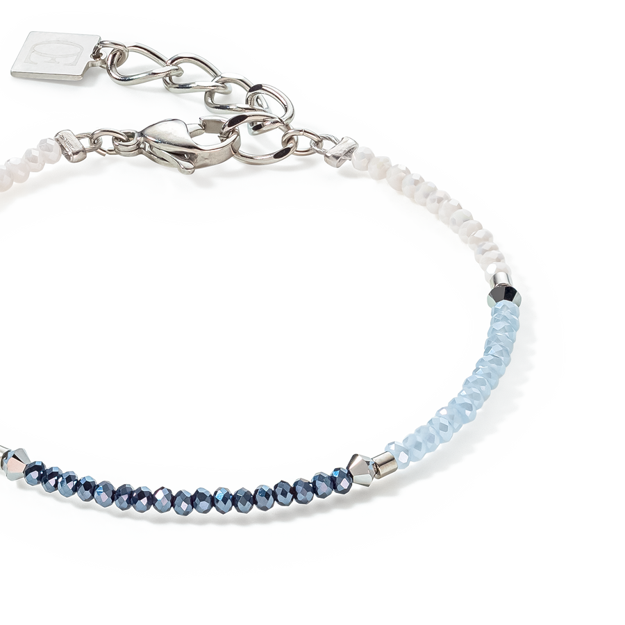 Brilliant Square bracelet silver light blue