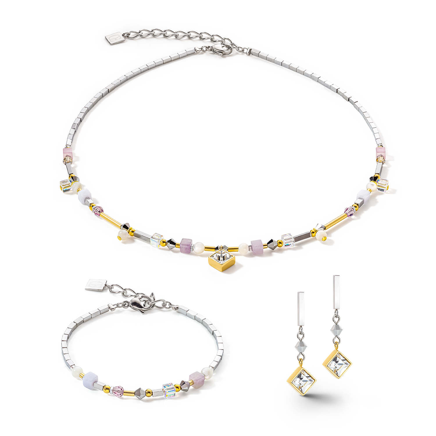 Brilliant Square Precious Bracelet multicolour romantic pastel