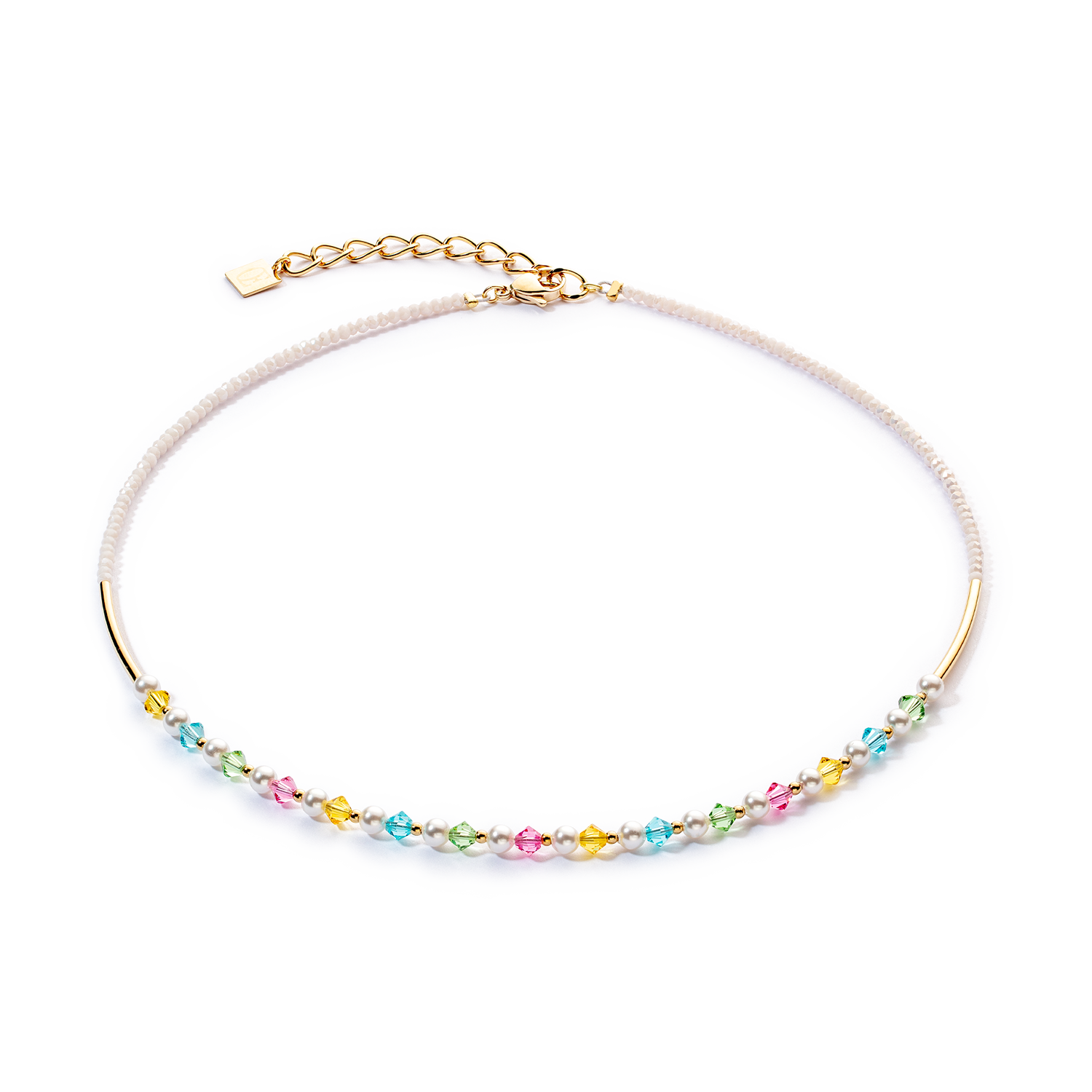 Princess Pearls necklace gold multicolour