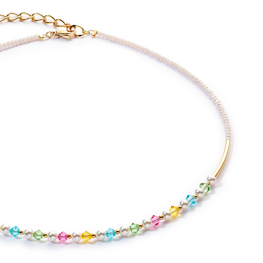 Princess Pearls necklace gold multicolour