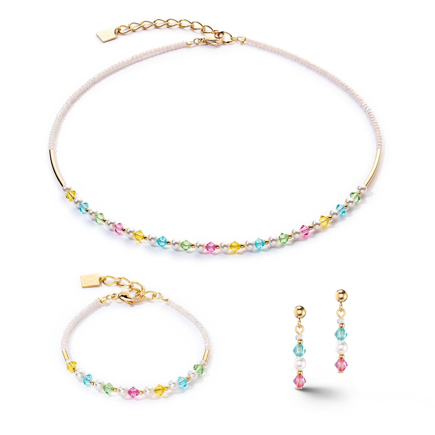 Princess Pearls necklace gold multicolour