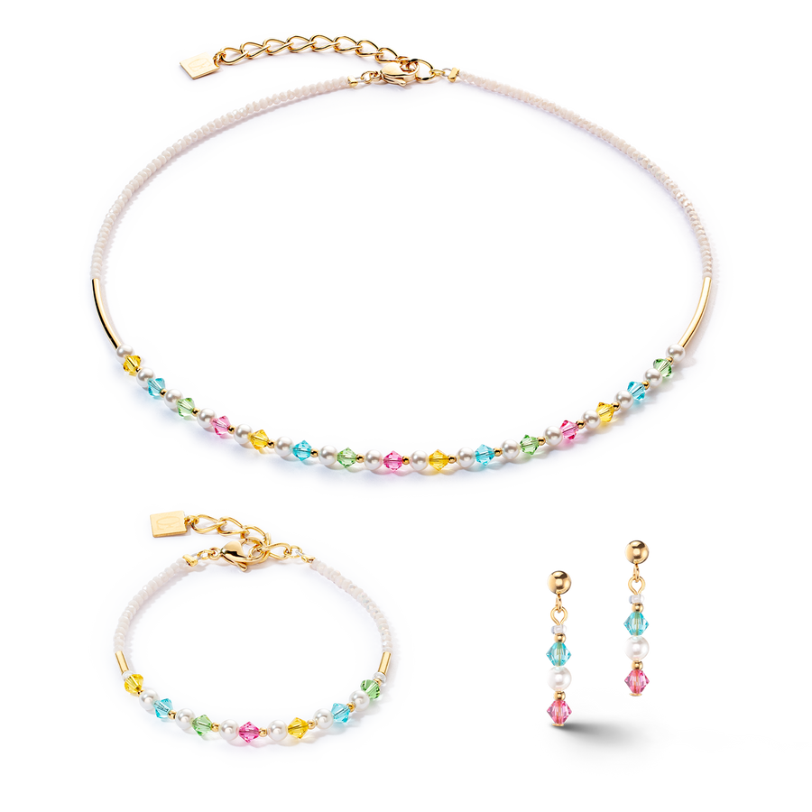 Princess Pearls necklace gold multicolour