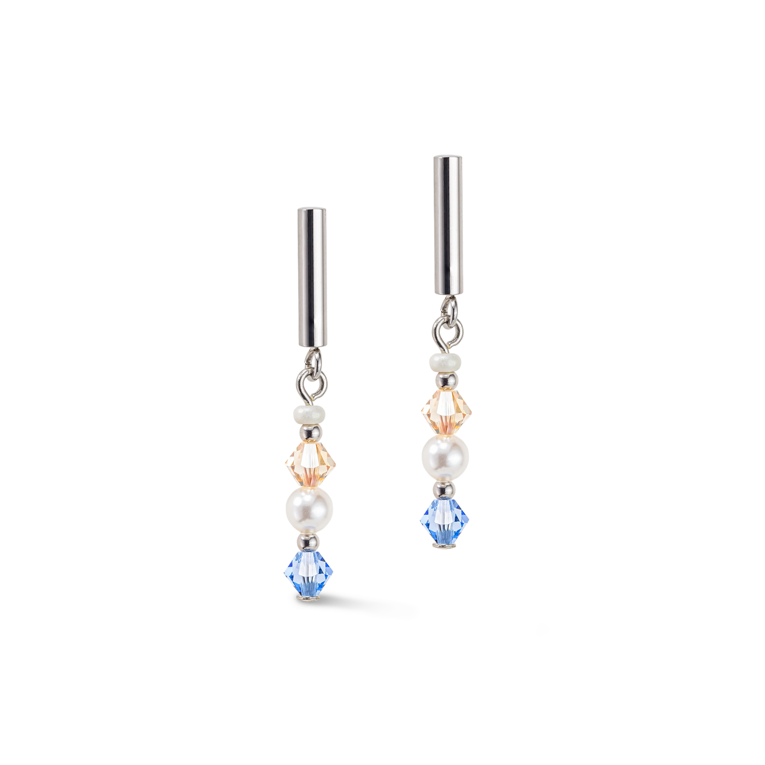 Princess Pearls earrings silver light blue