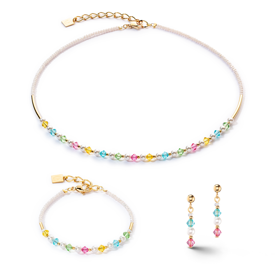 Princess Pearls earrings gold multicolour