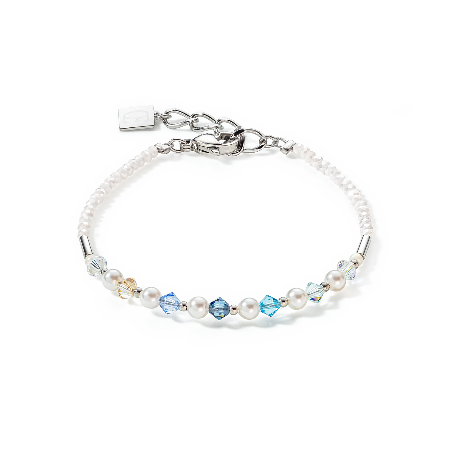 Princess Pearls bracelet silver light blue