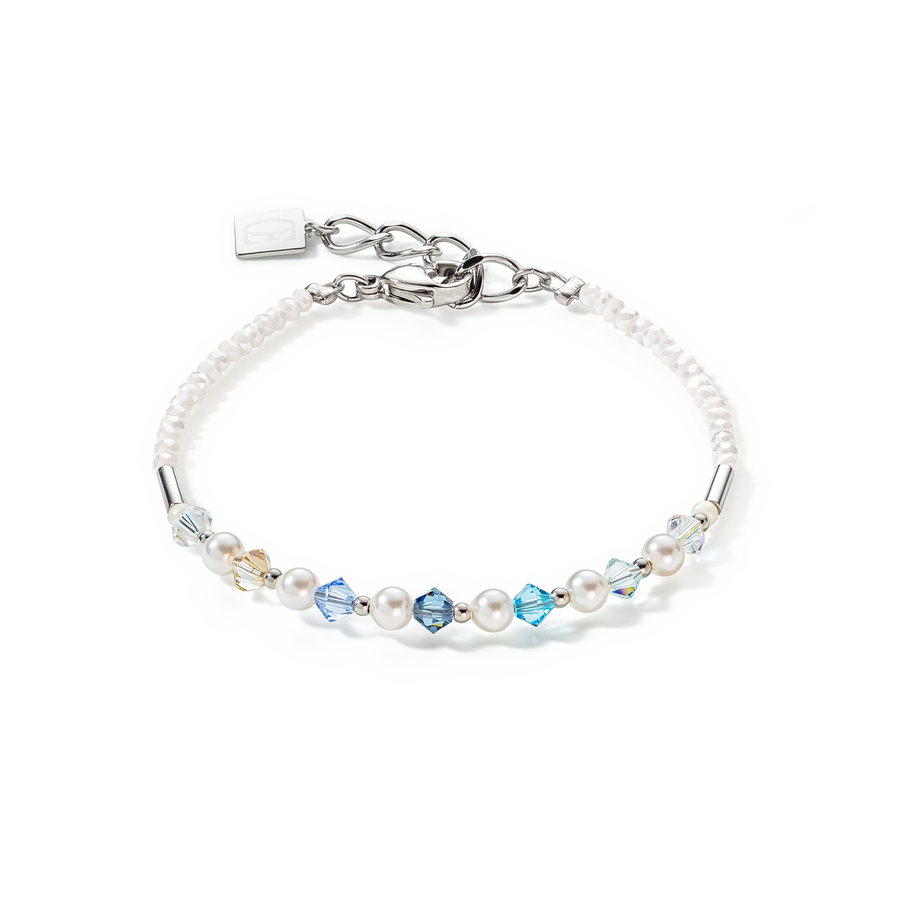 Princess Pearls bracelet silver light blue