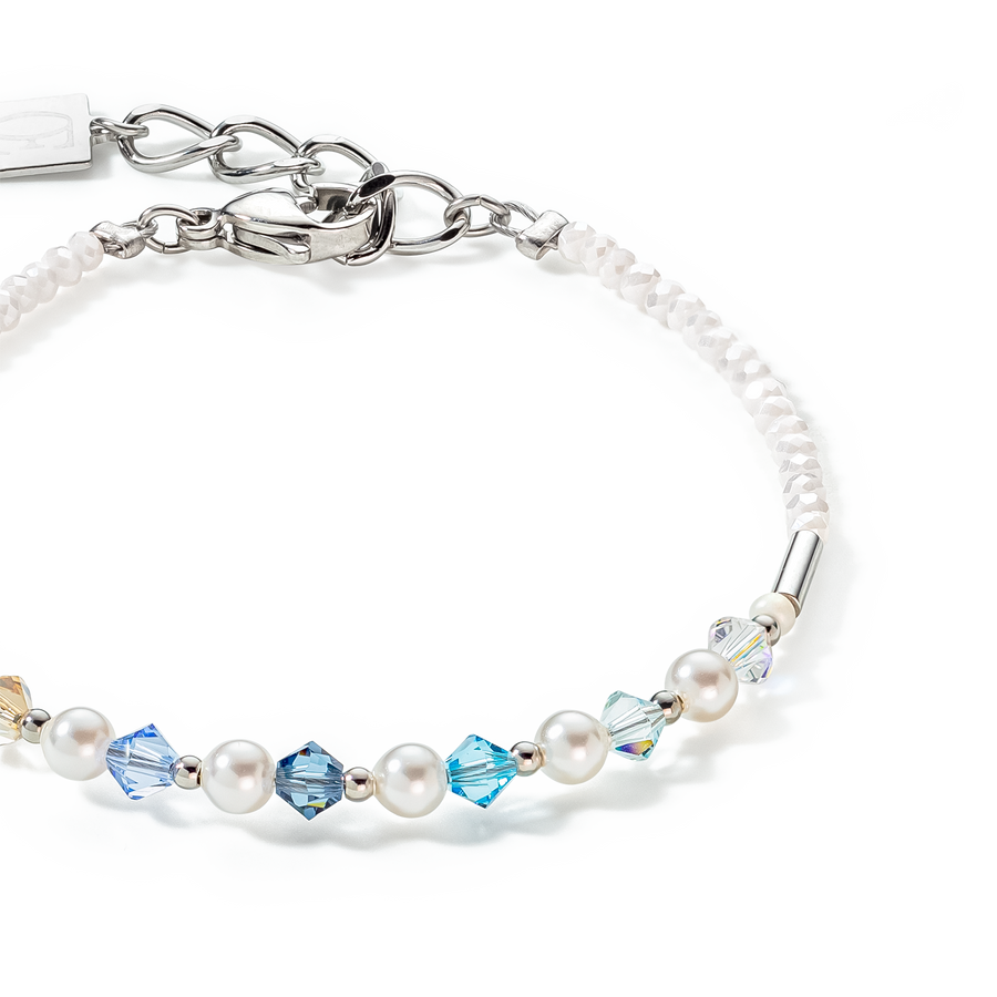 Princess Pearls bracelet silver light blue