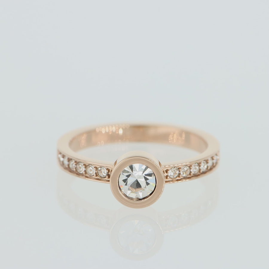 Sparkling Dots ring rose gold crystal