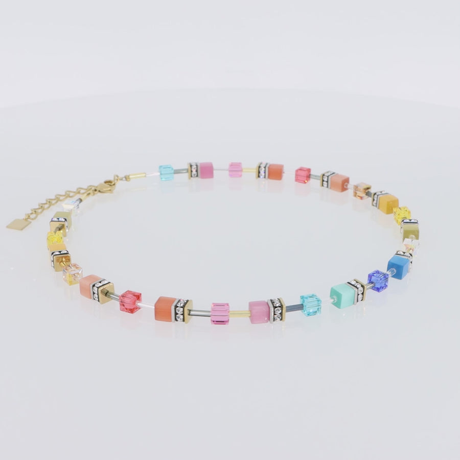 GeoCUBE® Iconic Classic Multicolour Gold necklace