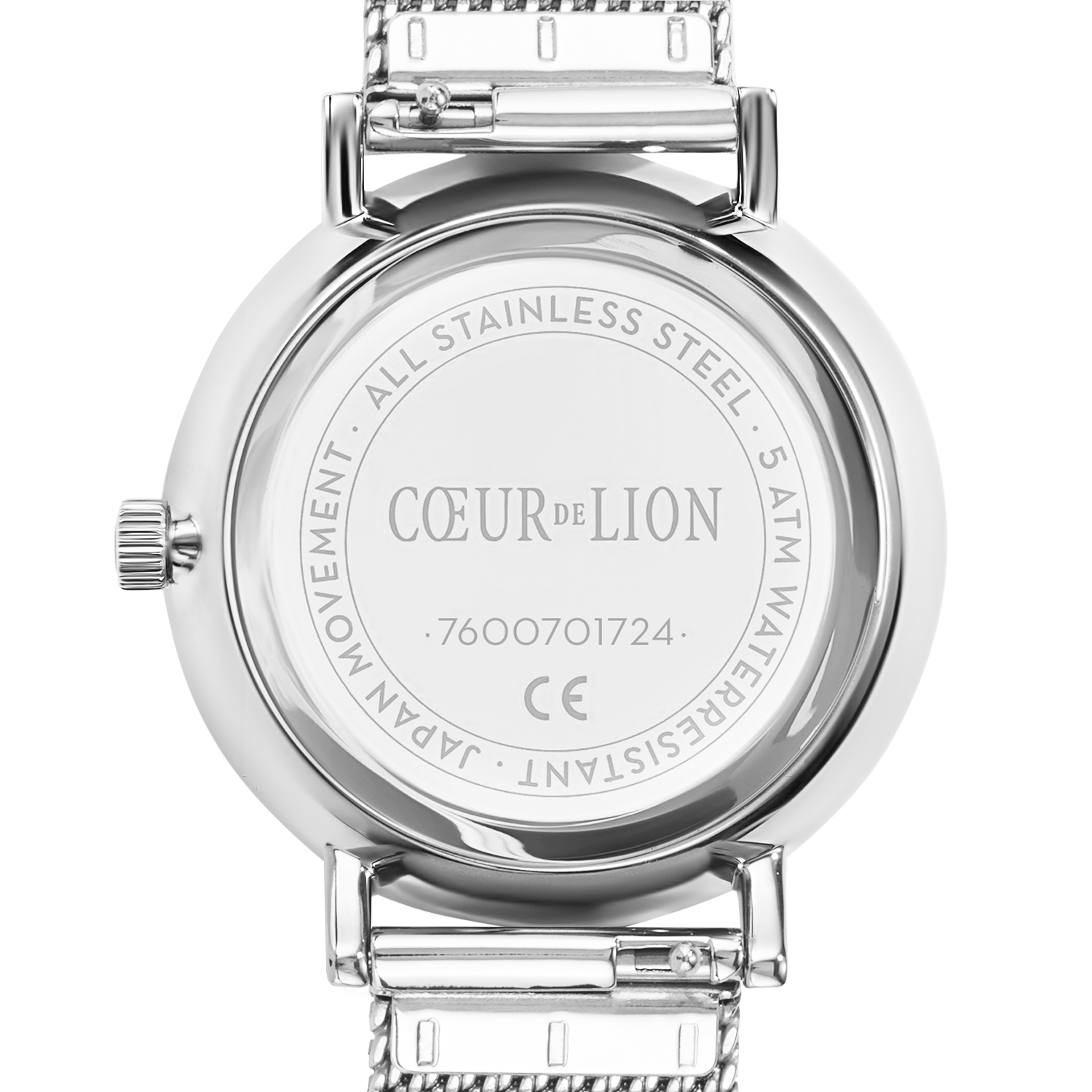 Watch Round Cool Grey Milanese Stainless Steel