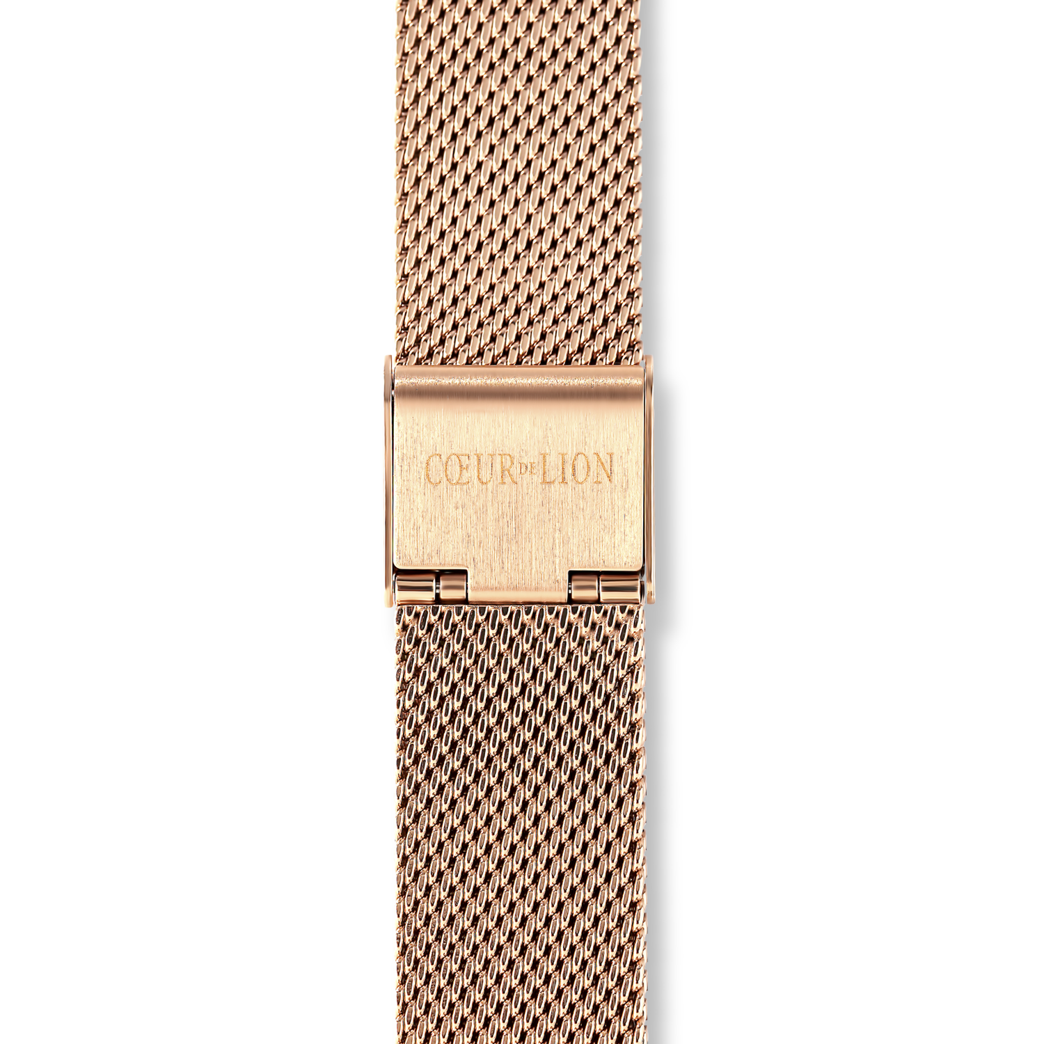 Watch Round Mocha Matt Milanese Stainless Steel Rose Gold
