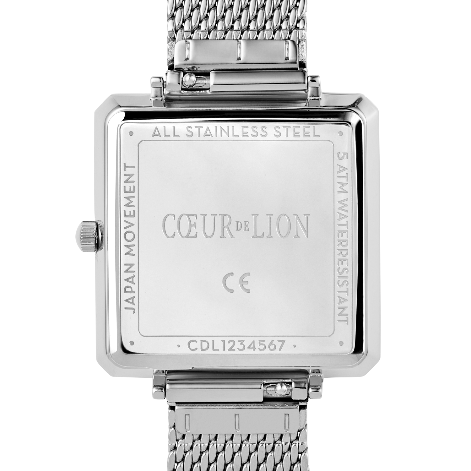 Watch Iconic Square Graphite Sunray Milanese Stainless Steel