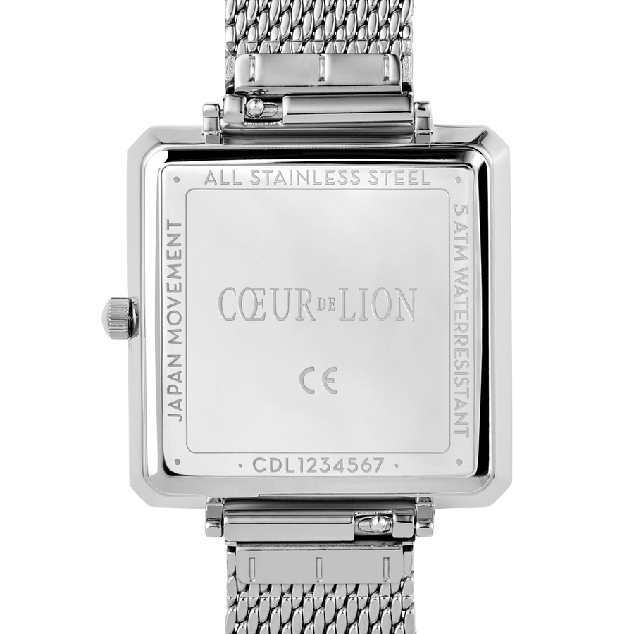 Watch Iconic Square Graphite Sunray Milanese Stainless Steel