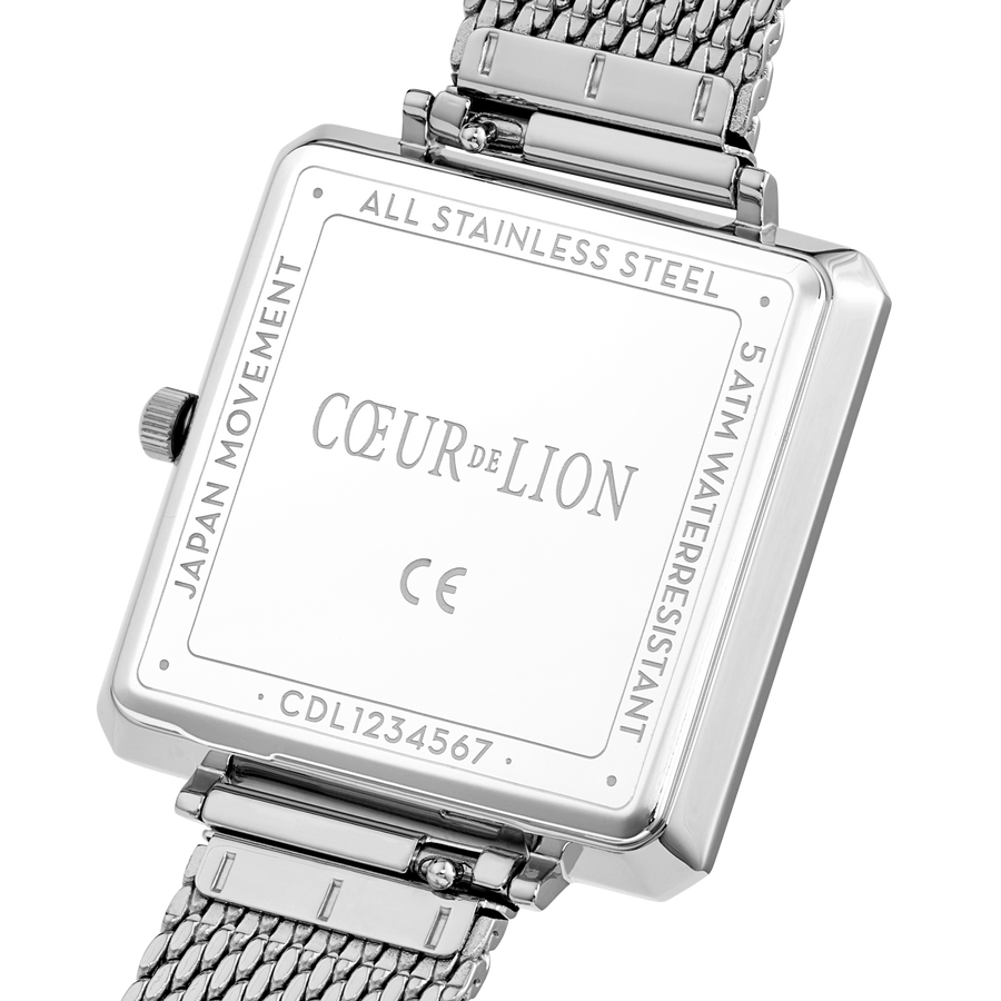 Watch Iconic Square Graphite Sunray Milanese Stainless Steel