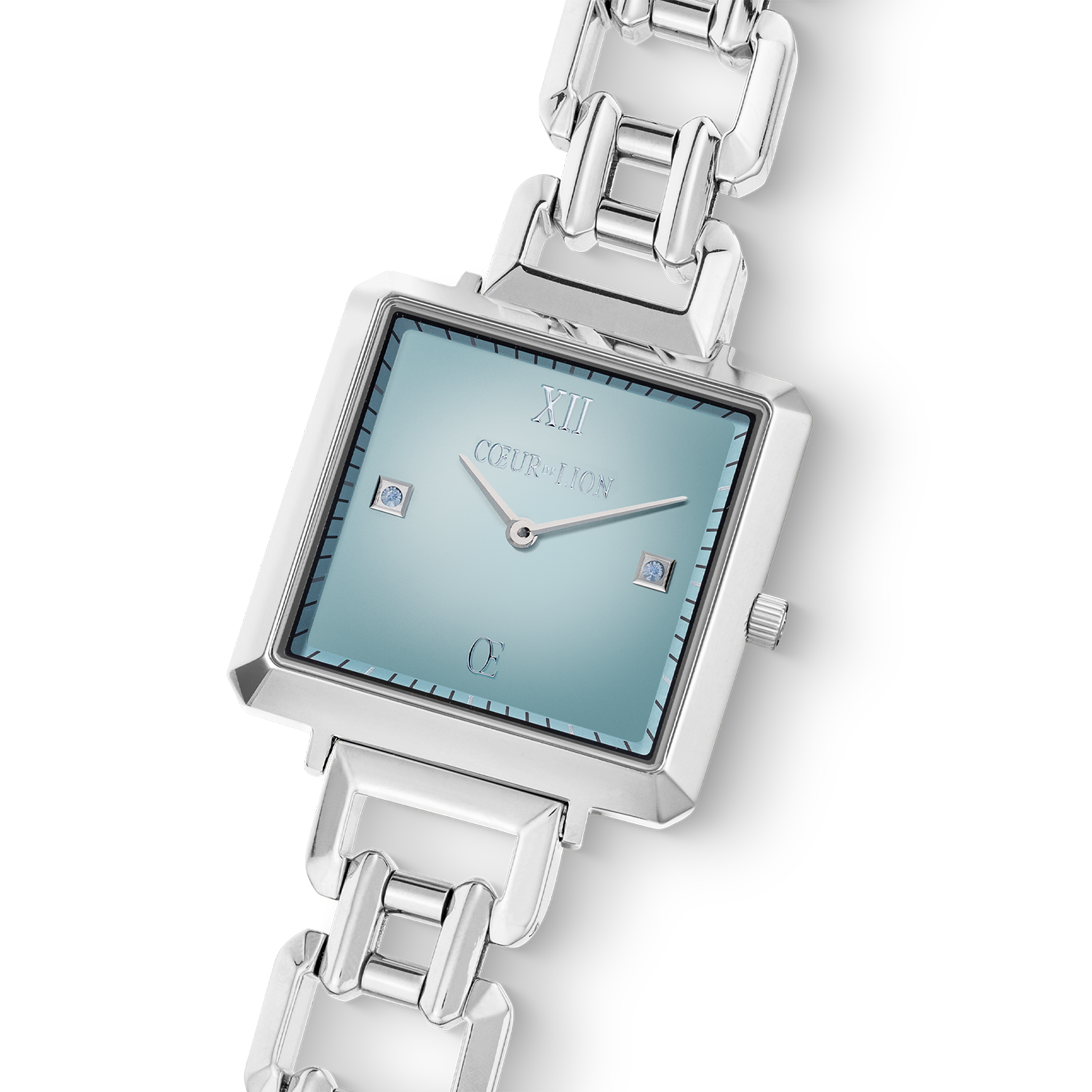 Watch Iconic Cube Ocean Cyan Statement silver