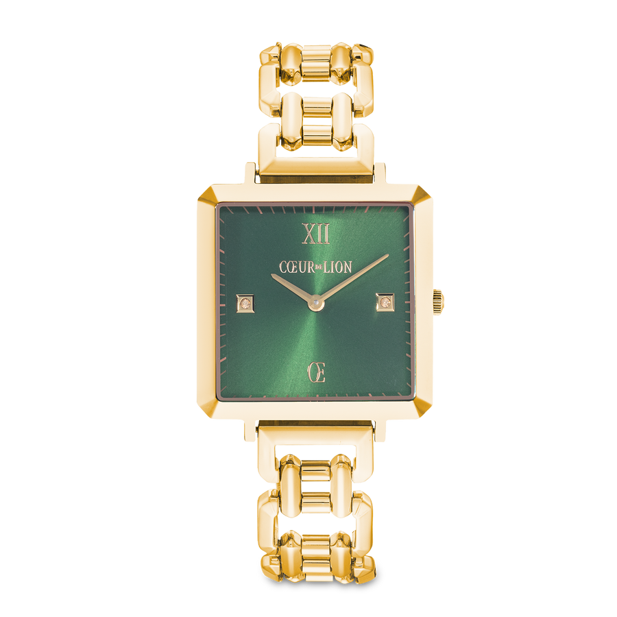 Watch Iconic Cube Statement Glamorous Green gold