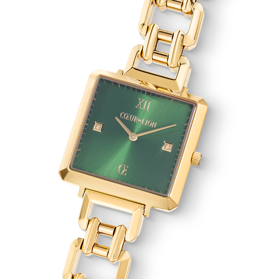 Watch Iconic Cube Statement Glamorous Green gold