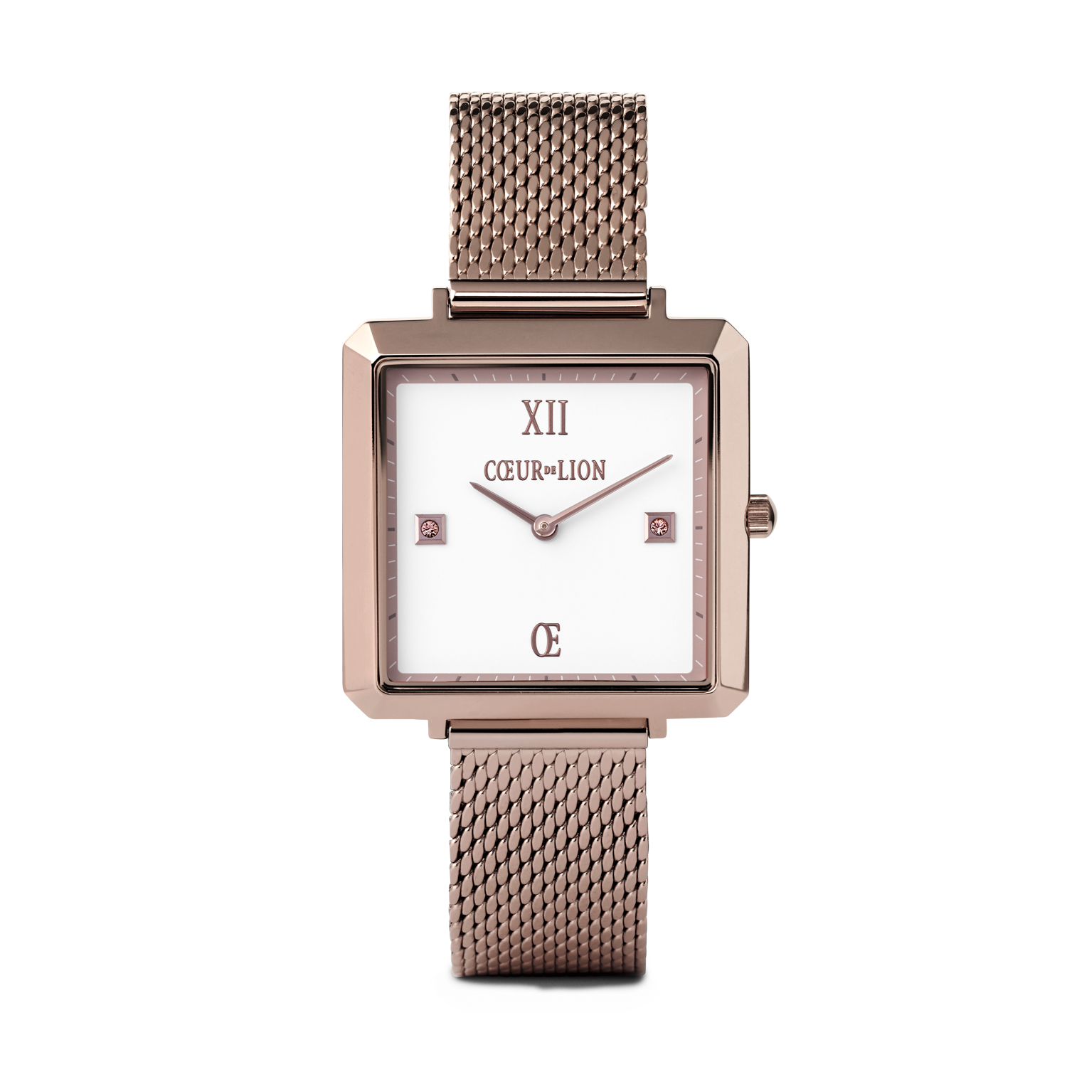 Watch Iconic Square Brilliant White Stainless Steel Champagne