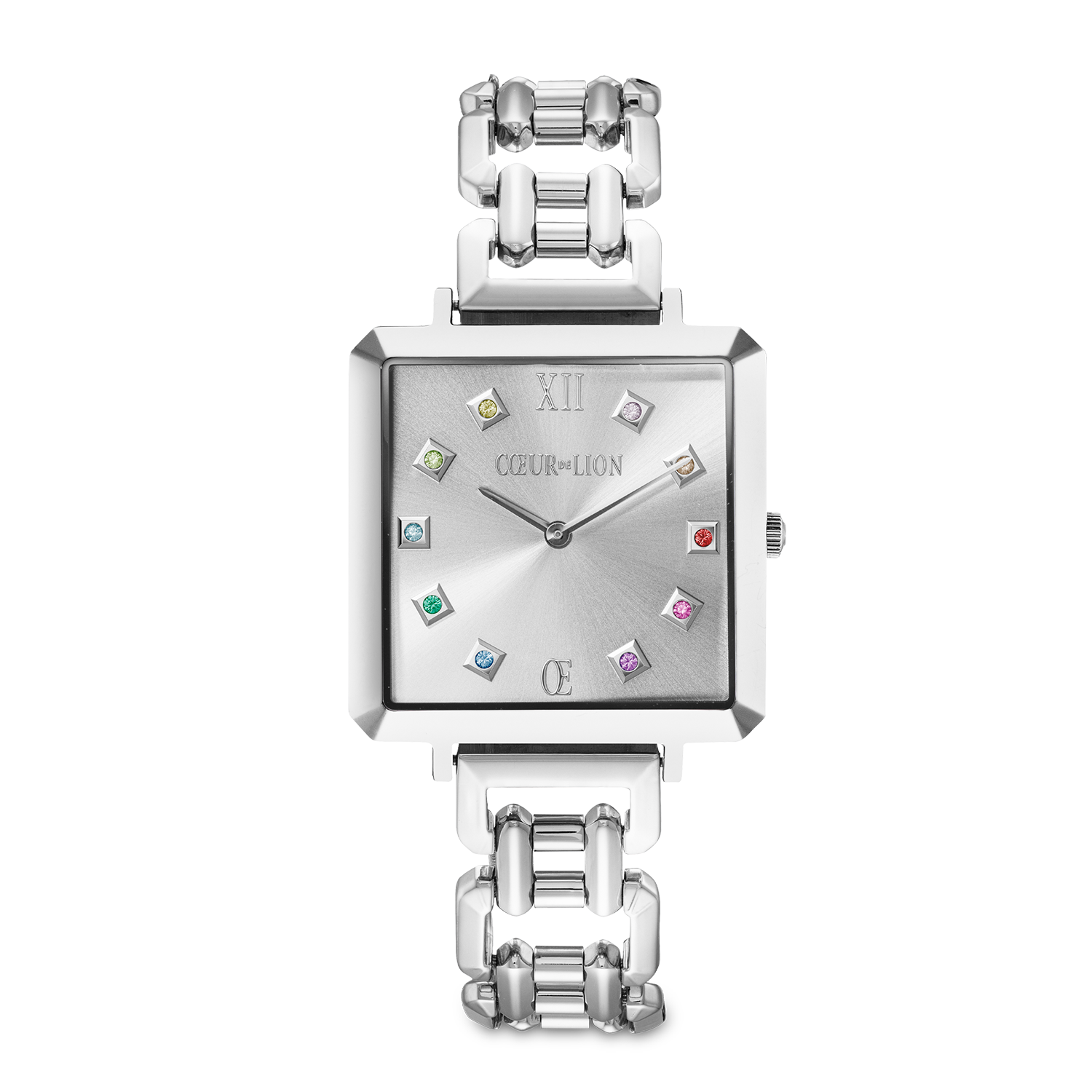 Watch Iconic Cube Statement Classic Rainbow silver