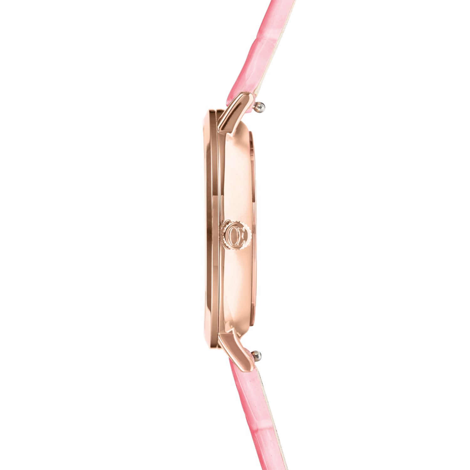 Watch Round Pastel Lovers Rose Gold Bracelet Leather Pink