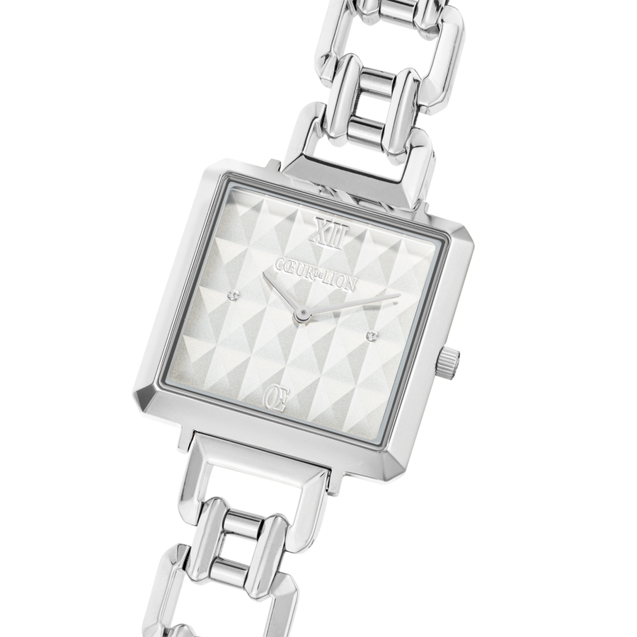 Watch Iconic Cube Spikes Statement Silver