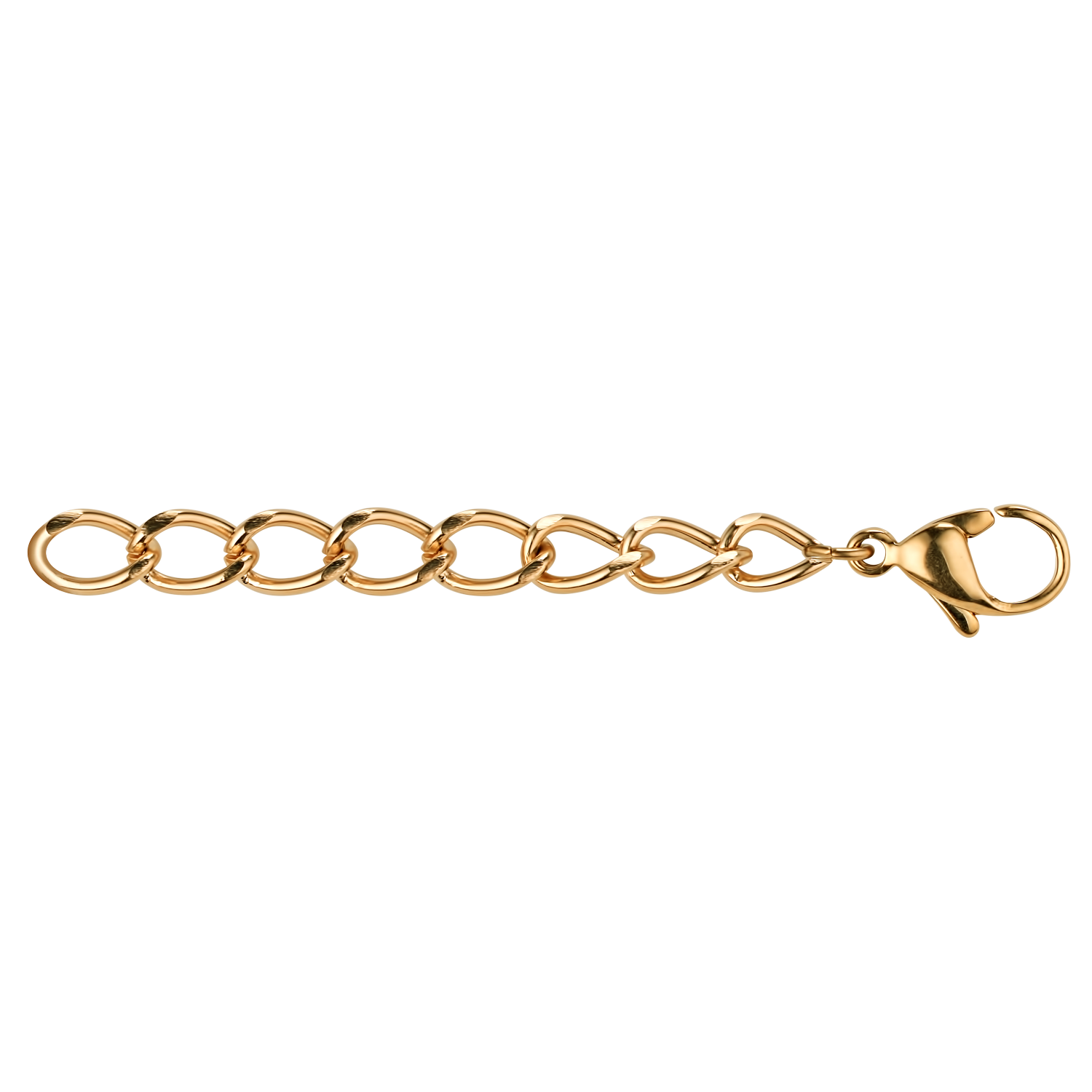 Extension chain with clasp stainless steel gold