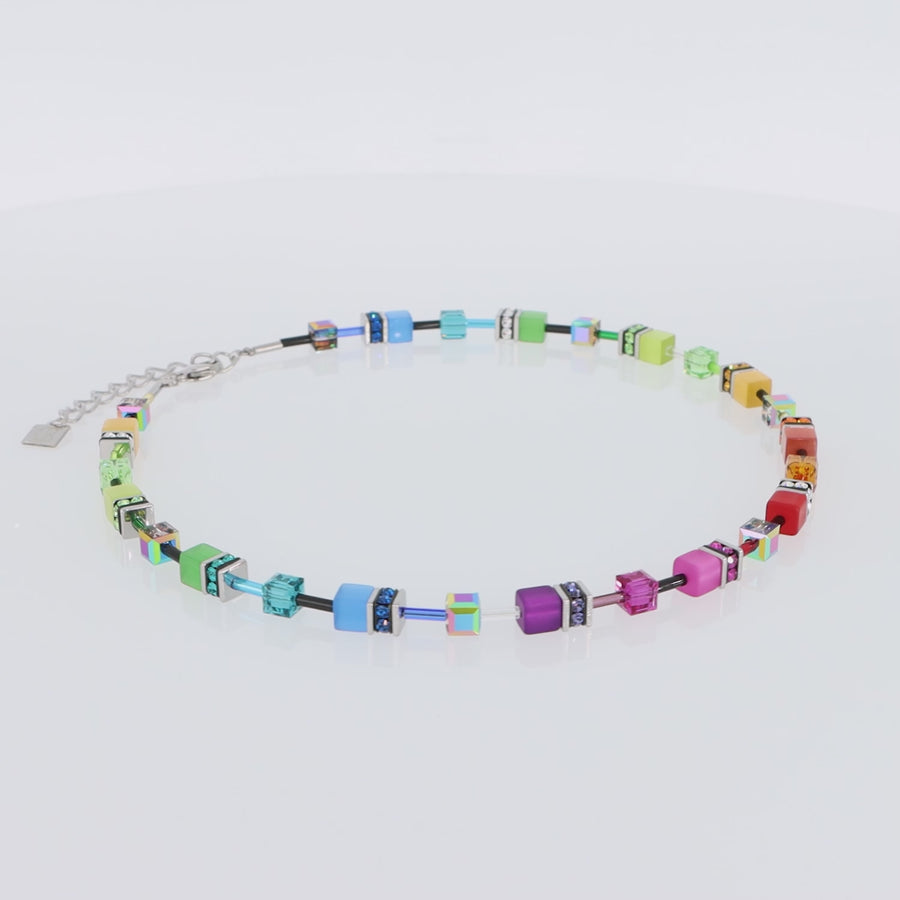 GeoCUBE® necklace multicolour rainbow