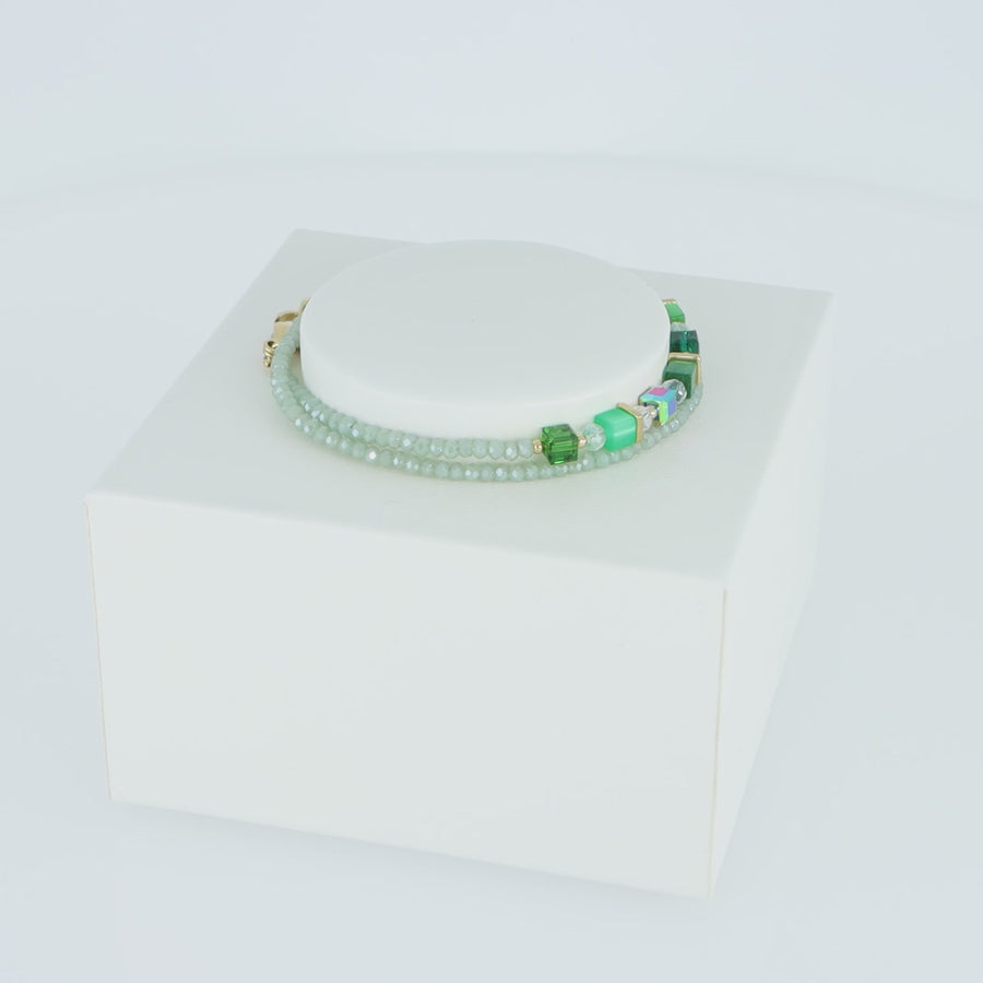 Joyful Colours Wrap bracelet gold green