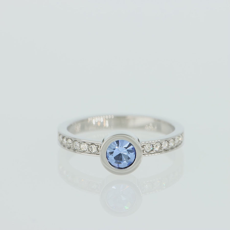 Sparkling Dots ring silver light blue